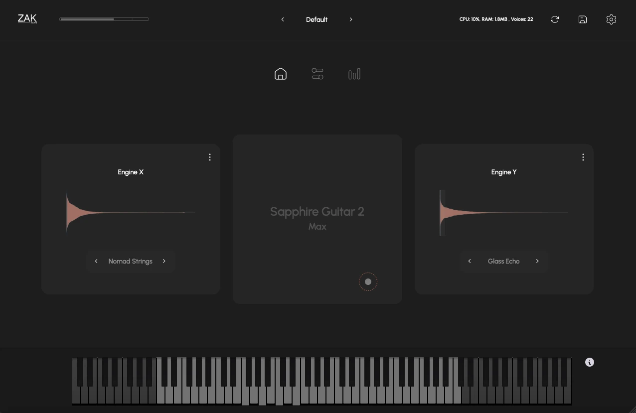 Sapphire Guitar 2 interface
